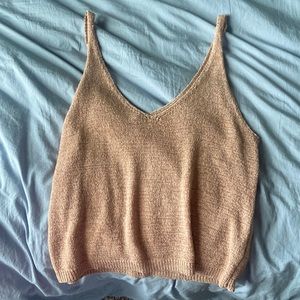 Knit sweater tank top
